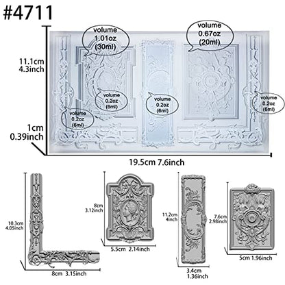 Art Mold for Polyclay Air Dry Clay Plaster, Frame and Plaque - color: Frame and Plaque