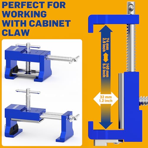 BLEKOO 2 Pack Cabinet Clamps for Installation, Solid Drilling Tool With Pilot Hole Guide - style: 2PC