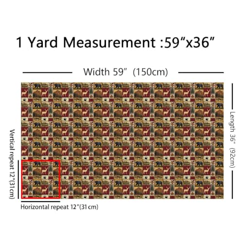 Feelyou Bear Fabric by The Yard Kids for Boys Girls Teens 10 Yard Soft - color: Chili, size: 10 Yards