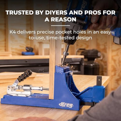 Kreg Pocket Hole Jig K4, Woodworking Tool, Durable & Convenient