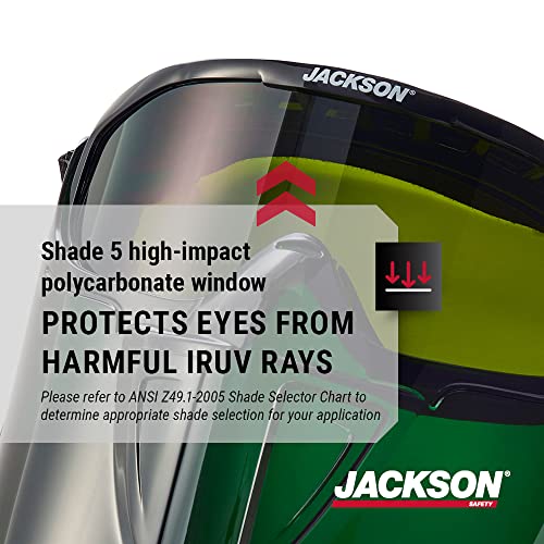 Jackson Safety GPL500 Shade 5IR Safety Goggles with Face Shield, ANSI Z87.1 - size: One Size, style: Shade 5 Infrared Lens