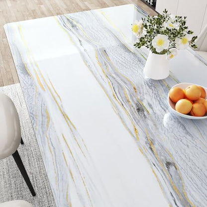 Luxury White Marble Contact Paper Peel and Stick for Countertops