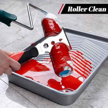 Mister Rui Metal Putty Knife, Paint Scraper Tool 13 in 1 Paint Scraper - color: Red, 1 Pack