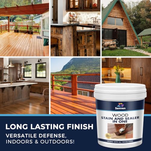 Wood Stain and Sealer in One, Polyurethane Wood Finish Water Based Polyurethane Clear Gloss Wood Protection Polyurethanes Waterproof Coating, Fast Dry Polyurethanes Sealant, Easy Clean Up 5 Gallon - color: Clear, size: 640 Fl Oz