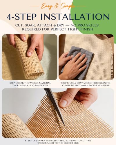 24'' * 60'' Natural Rattan Cane Webbing Roll, Open Mesh Woven Cane Sheet for Furniture Repair, Chair Seats, Cabinet Inserts, Ceiling Panels, and DIY Caning Projects - color: 24"*60"