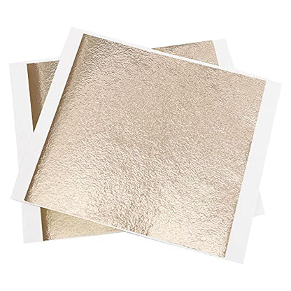 KINNO Imitation Gold Leaf Sheets 100 PCS Antique Gold, 5.1 by 5.3 Inches - color: antique gold