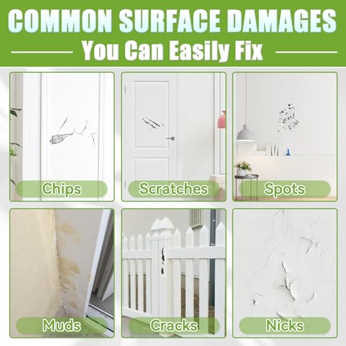 White Touch Up Paint Pen, White Paint for Wall, Door, Cabinets, Furniture, Enamel (Semi-Gloss, 30ML)