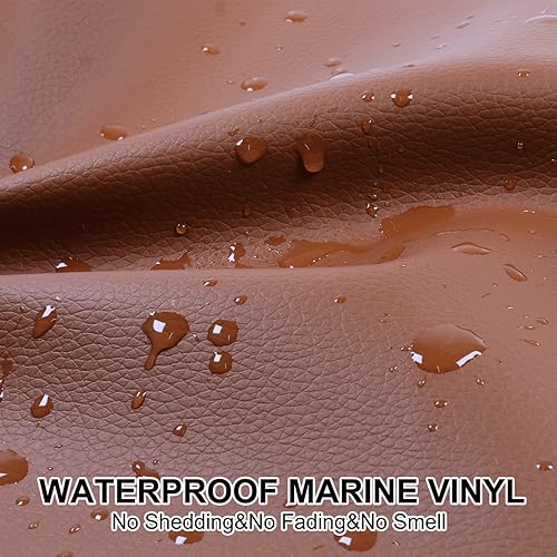 Faux Leather Sheets Soft Leather Fabric Upholstery Faux Leather Material 0.5mm Pleather Marine Vinyl Fabric for Sofa,Car Seat,Furniture Sew,Cover,DIY Project (3yard, Brown) - color: Brown, size: 108inchx54inch,3yard