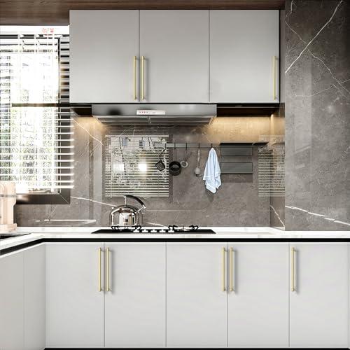 Asidrama 10 Pack 3 Inch Brushed Gold Kitchen Cabinet Handles - color: Brushed Gold, size: 3" Hole Center(76mm)
