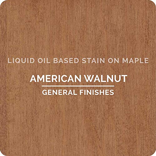 General Finishes Oil Based Penetrating Wood Stain, 1/2 Pint, American Walnut - color: American Walnut, size: 1 Half-Pint
