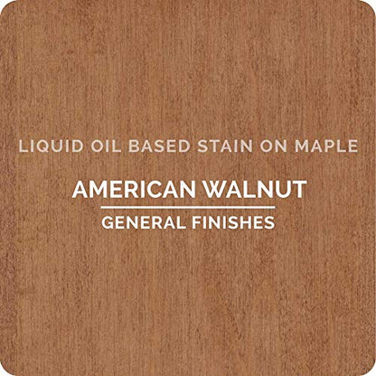 General Finishes Oil Based Penetrating Wood Stain, 1/2 Pint, American Walnut - color: American Walnut, size: 1 Half-Pint