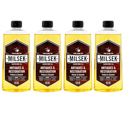 Milsek Antiques & Restoration Wood Polish 12 oz, Pack of 4 - style: 12 Fl Oz (4 Pack)
