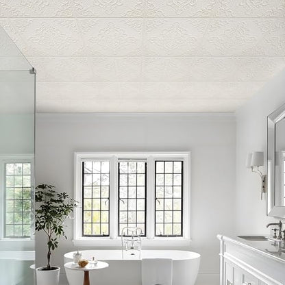 Peel and Stick Ceiling Tiles, Ceiling Tiles Foam 16 Pcs 3D Wall Panels - color: Symmetra, size: 16pcs