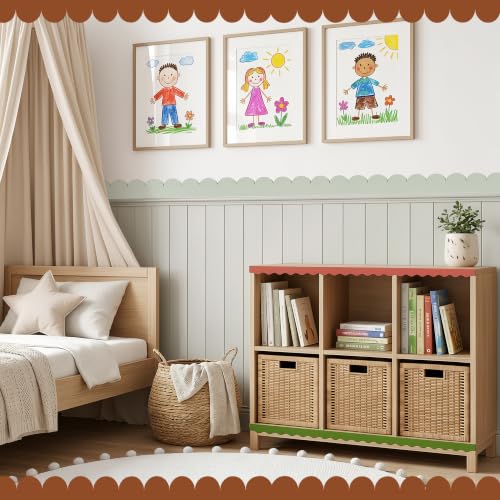 Unfinished Scalloped Decorative Wood Trim - color: small scalloped 15.7x1.57“-8pcs