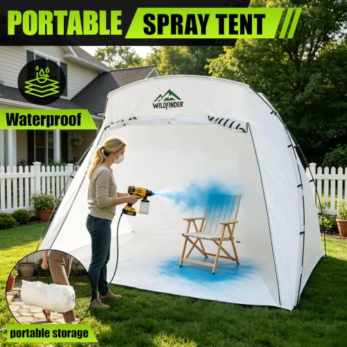 WildFinder Portable Paint Booth 10x7x6.3ft, Paint Tent for Spray Painting