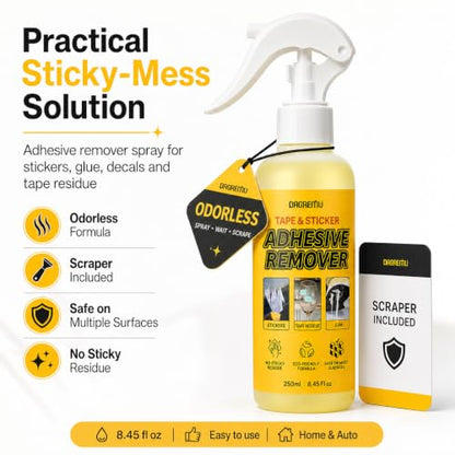Adhesive Remover Spray 8.45 Oz with Scraper, Surface Safe
