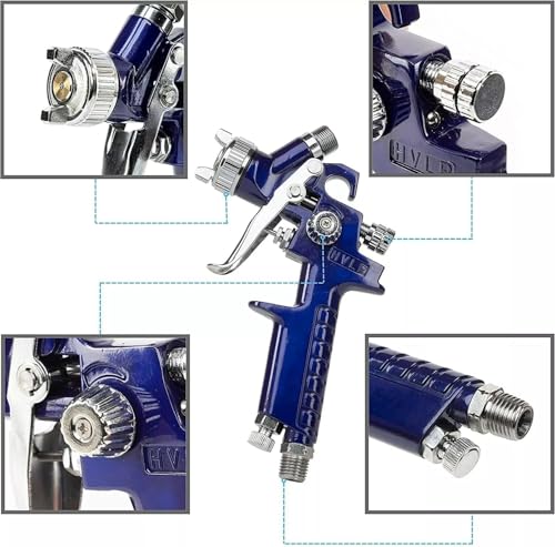 NEIKO 31207A HVLP Mini Gravity Feed Air Spray Paint Gun | 1.0 mm Nozzle Size | 125 cc - style: 1.0mm nozzle, Mini