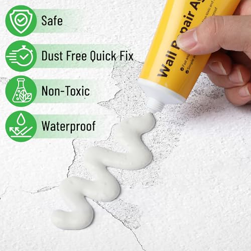 Bates- Drywall Repair Kit, 2 pcs of Wall Spackle Repair Paste(120g Each), Drywall Patch Kit, Spackle for Drywall Hole Filler, Wall Putty Hole Repair, Hole Filler Putty for Walls