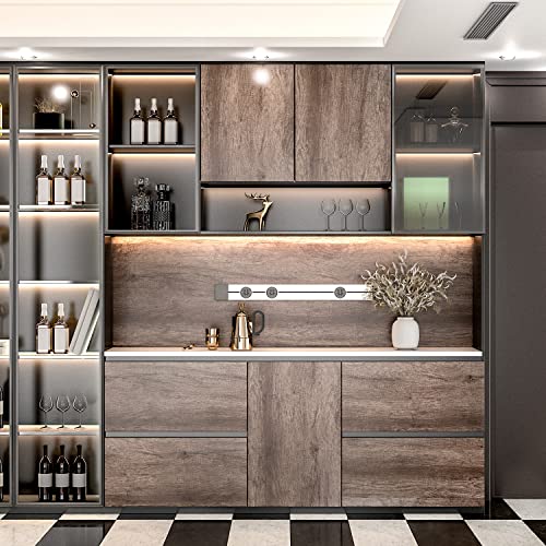 AbaBoorty 85''x15.8'' Classic Gray Oak Wood Wallpaper Peel and Stick Wood Look Vinyl Wrap for Cabinets Shelves - size: 15.8"W x 85"L