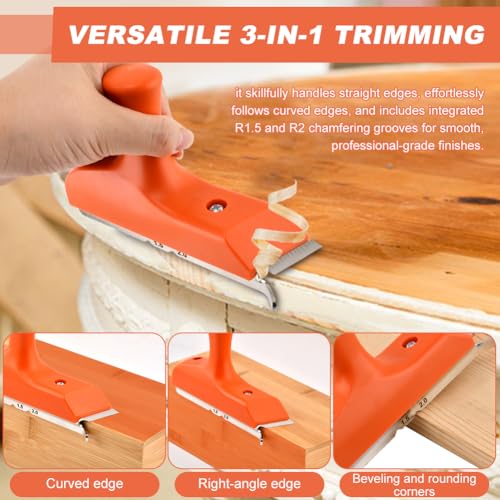 Edge Banding Trimmer, 1.5"–2" Manual Edge Burr Scraper for Precision Trim