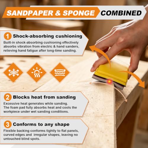 27 PCS 3x4 Inch Sanding Sponge, 120-3000 Grit Sandpaper Blocks Assortment - color: Mix Grit