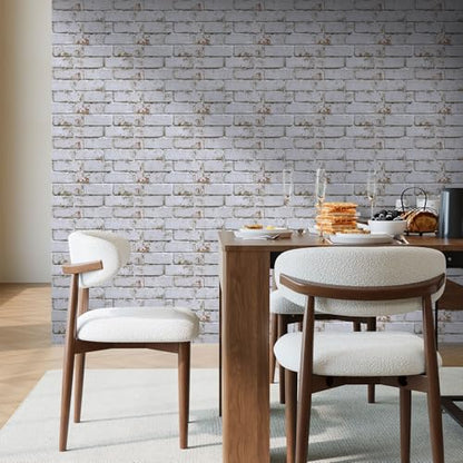 Commomy Faux Brick 3D Peel and Stick Warm White - 10 Pcs 11.8" x 11.8" - color: Brick-HGC