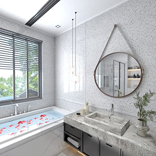 MelunMer White Wallpaper Marble Contact Paper for Countertops 23.6”×393” - color: White, size: 23.6" x 393"