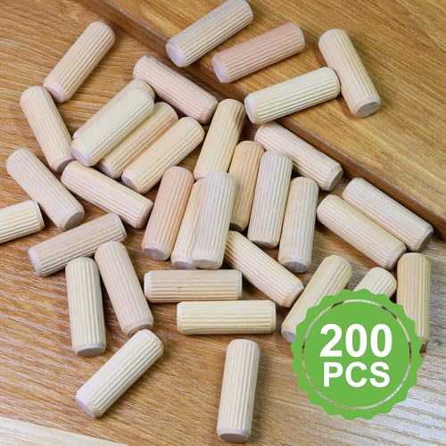 1/2" x 1-1/2" Wooden Dowel Pins - FoDau770 Beech Wood Dowel Rods - 200 Pcs - size: 1/2" x 1-1/2"