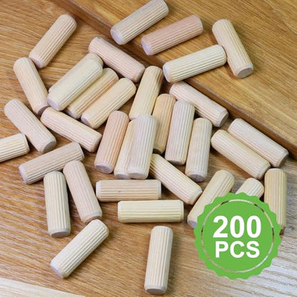 1/2" x 1-1/2" Wooden Dowel Pins - FoDau770 Beech Wood Dowel Rods - 200 Pcs - size: 1/2" x 1-1/2"