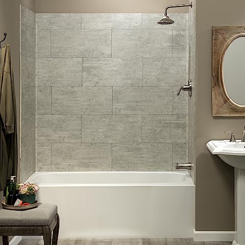 Palisade 23.2 in. x 11.1 in. Vinyl Wall Tiles in Wind Gust (10 Pack) - color: Wind Gust, size: Case of 23.2 in. x 11.1 in. Tiles