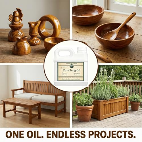 Pure Tung Oil 35oz –Wood Finish for Medium Projects - size: 35oz