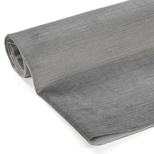 Foamma Benson Textured Microfiber Plain Velvet Upholstery Fabric by The Yard – 56" Wide Soft Fabric Ideal for DIY Sewing, Upholstery, Crafts, Chairs, Sofas and Home Décor - Dolphin, 1 Yard - color: Dolphin, size: 1 Yard