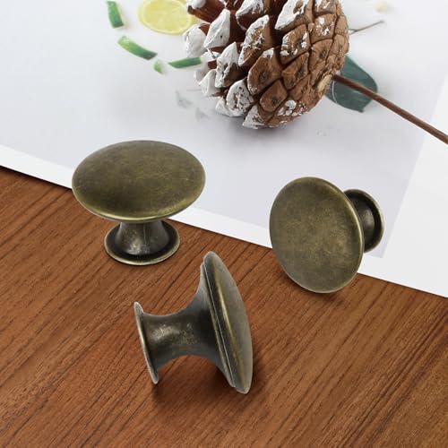 24 Pcs 30mm Antique Bronze Kitchen Cabinet Knobs - color: Antique Breen Bronze, size: 24 Pcs