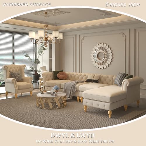 DWYL & LWYD Set of 4 Wood Furniture Legs 6 Inches Heavy Duty, Rubberwood Replacement Couch Legs Sofa Legs Cabinet Legs Dresser Legs Wooden Feet for Furniture (Varnish Finish,6 Inches Height) - color: Varnished, size: 6 Inch