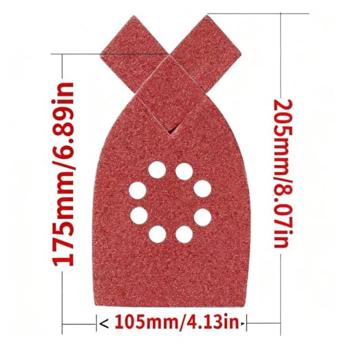 50pcs Large Mouse Detail Sander Sandpaper 8 Holes Hook and Loop Sander Pads for Black and Decker KA220G KA230 Mega Mouse Cyclon Sandstorm Craftsman Sanding Sheets Assortment 40 60 80 100 120 Grit - style: 50pcs 40,60,80,100,120 Grit
