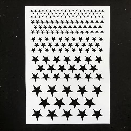 TIAMECH A4 Reusable Gradient Star Stencil for Painting - color: Gradient Star
