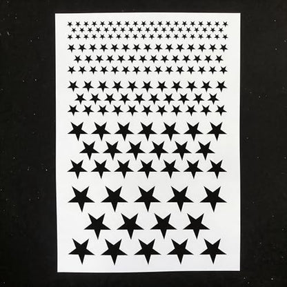 TIAMECH A4 Reusable Gradient Star Stencil for Painting - color: Gradient Star