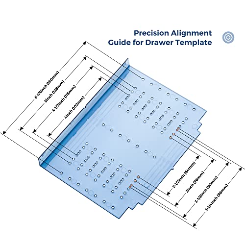 Drill Mounting Template for Kitchen Cabinet Pulls Kitchen Knobs,1 Pack - size: ‎Multiple Align Sizes