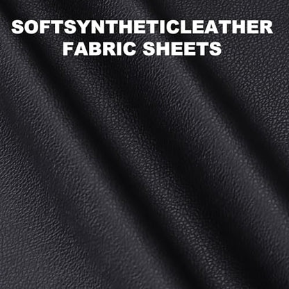 Faux Leather, Marine Vinyl PVC Leather for DIY Upholstery, Sofa Car Boat Seat Repair, Waterproof & Easy to Clean, Black (1 Yd 55x36 Inch) - color: Black, size: 1Yd (55x36inch)