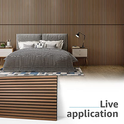 Art3d 2-Pack Fluted Acoustic Wood Slat Wall Panel, 47.2 x 23.6 Inch, Walnut - color: Walnut, size: 2pcs - 47.2＊23.6in.