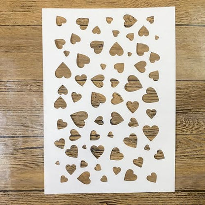 TIAMECH A4 Reusable Love Heart Stencil for Painting - color: Love Heart