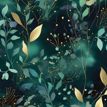Teal Boho Floral Vinyl Peel and Stick Wallpaper 17.5"x 393" - color: Blue, size: 17.5" x 393"