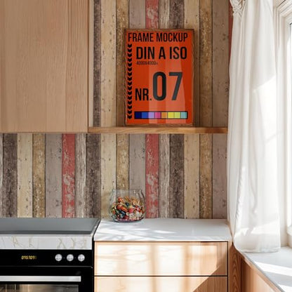 Rustic Red Wood Wallpaper Peel and Stick Shiplap 17.7″ x 118″