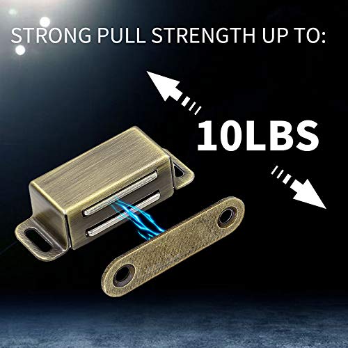Jiozermi Magnetic Door Catch, 4 Pack, Bronze - color: 4 Pack, Metal