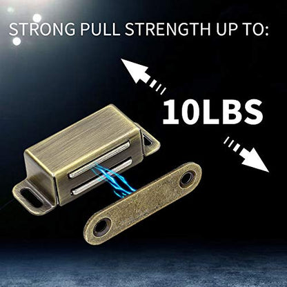 Jiozermi Magnetic Door Catch, 4 Pack, Bronze - color: 4 Pack, Metal
