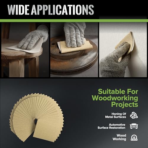 1/4 Sheet Sandpaper 4.5 x 5.5 Inch Palm Sander Paper 40PCS 220 Grit Sanding Sheets for Palm Sanders Sand Paper for Woodworking,Automotive,Metal - style: 220grit
