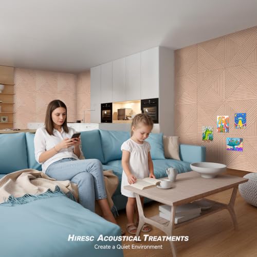 Acoustic Wall Panels 6 Pack, 72"x48" - Light White Oak - color: #094 Light White Oak, size: 72 X 48 Inches