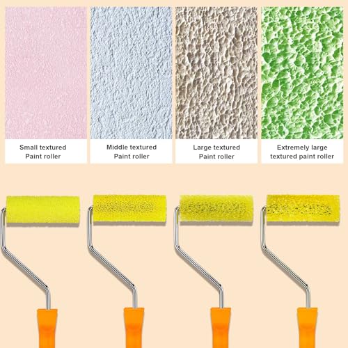 8 Pcs Textured Paint Roller Covers, 4 inch Large Textured Brushes - size: 4",8pcsLARGE