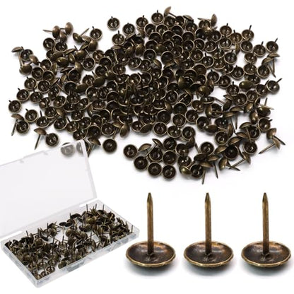 Biaungdo 150 Pcs Bronze Daisy Upholstery Tacks with Box for Furniture - color: Bronze