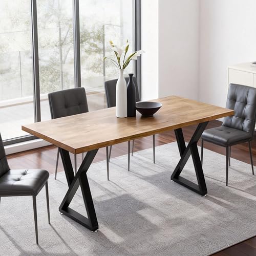 Metal Table Legs 28 Inch Desk Legs, Heavy Duty Industrial Steel Dinning Table Leg, Kitchen Table Base, Workstation, Adjustable Feet Included (Black) - color: Z-shaped, size: 28 IN